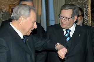 Il Presidente Ciampi con Alberto de Roberto, Presidente del Consiglio di Stato, in occasione della cerimonia inaugurale dell'Anno Giudiziario