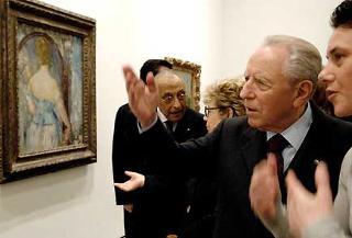 Il Presidente Ciampi durante la visita alla Mostra &quot;Capolavori del Guggenheim. Il grande collezionismo da Renoir a Warhol&quot;