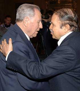 Il Presidente Ciampi con il Presidente della Repubblica Algerina Democratica e Popolare Abdellaziz Bouteflika