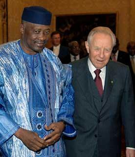 Il Presidente Ciampi con Amadou Toumani Tourè, Presidente della Repubblica del Mali