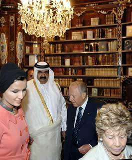 Il Presidente Ciampi e S.A. l'Emiro del Qatar Hamad Bin Khalifa Al-Thani, con le rispettive consorti, in occasione della visita di Stato in Italia