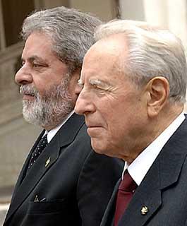 Il Presidente Ciampi con Luiz Inacio Lula Da Silva, Presidente della Repubblica Federativa del Brasile