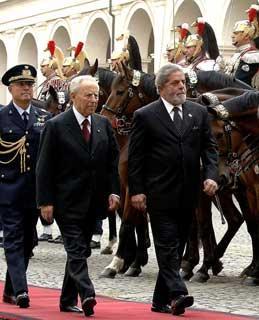 Il Presidente Ciampi con Luiz Inacio Lula Da Silva, Presidente della Repubblica Federativa del Brasile