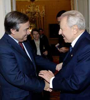 Il Presidente Ciampi con Antonio Manuel de Oliveira Guterres, Alto Commissario delle Nazioni Unite per i Rifugiati