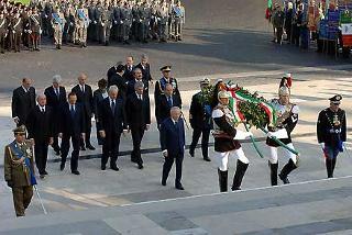 Il Presidente Ciampi all'Altare della Patria, in occasione del Giorno dell'Unità Nazionale e della Festa delle Forze Armate