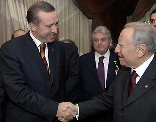 Il Presidente Ciampi con il Primo Ministro della Repubblica di Turchia, Recep Tayyip Erdogan