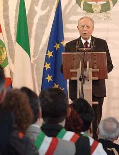 Il Presidente Ciampi durante il suo intervento al Parco Tecnologico Padano