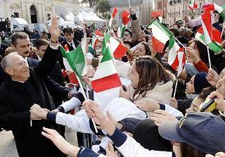 Il Presidente Ciampi al suo arrivo in Piazza del Duomo