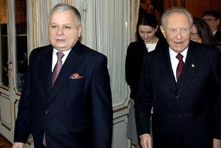 Il Presidente Ciampi con Lech Kaczynski, Presidente della Repubblica di Polonia