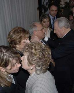 Il Presidente Ciampi con la moglie Franca ed i familiari di Manuel Fiorito