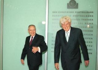 Visita ufficiale del Presidente della Repubblica nella Repubblica Federale di Germania.Visita alla Banca Centrale Europea insieme al Presidente Willem Duisemberg