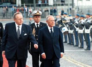 Visita ufficiale in Finlandia - Il Presidente Ciampi con il Presidente di Finlandia Marthi Ahtisaari