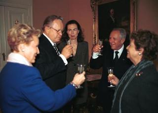 Visita ufficiale in Finlandia - Il Presidente Ciampi e la moglie Franca Pilla con il Presidente di Finlandia Marthi Ahtisaari e la moglie Aeva
