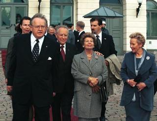 Visita ufficiale in Finlandia - Il Presidente Ciampi e la moglie Franca Pilla con il Presidente di Finlandia Marthi Ahtisaari e la moglie Aeva