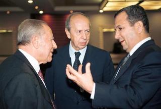 Visita di Stato in Israele. Il Presidente Ciampi e il Ministro degli Affari Esteri Lamberto Dini con il Primo Ministro Ehud Barak