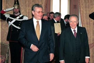 Incontro del Presidente della Repubblica Carlo Azeglio Ciampi con il Presidente della Repubblica di Moldova Petru Lucinschi