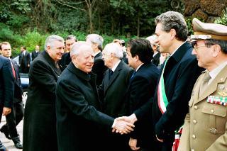 Intervento del Presidente della Repubblica alla cerimonia commemorativa del 56° anniversario dell'eccidio delle Fosse Ardeatine, Roma, Mausoleo Ardeatino