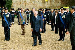 Deposizione di una corona d'alloro, da parte del Presidente della Repubblica, al Mausoleo Ardeatino, in occasione del Giorno dell'Unità Nazionale e Festa delle Forze Armate