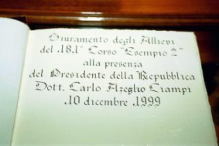 Intervento del Presidente della Repubblica a Modena per la cerimonia del giuramento degli Allievi del 181° Corso &quot;Esempio 2&quot; dell'Accademia Militare