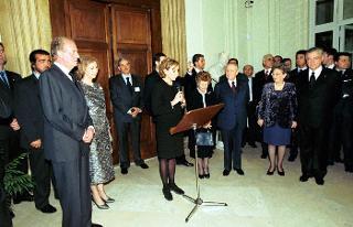 Intervento del Presidente della Repubblica e della Signora Ciampi, unitamente alle LL.MM., il Re e la Regina di Spagna, alla cerimonia d'inaugurazione della Mostra "Goya", Roma, Palazzo Barberini