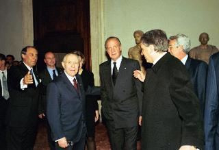 Intervento del Presidente della Repubblica e della Signora Ciampi, unitamente alle LL.MM., il Re e la Regina di Spagna, alla cerimonia d'inaugurazione della Mostra "Goya", Roma, Palazzo Barberini