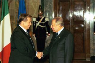 Incontro del Presidente della Repubblica Ciampi con Václav Havel Presidente della Repubblica Ceca e la Signora Havel