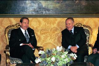 Incontro del Presidente della Repubblica Ciampi con Václav Havel Presidente della Repubblica Ceca e la Signora Havel