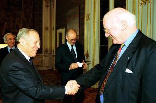 Incontro con Lord Russel Johnston, Presidente del Consiglio d'Europa, Palazzo del Quirinale