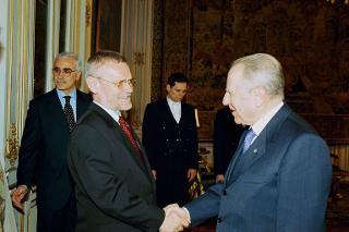 Incontro con il Primo Ministro della Repubblica di Croazia, Sig. Ivila Racan, Palazzo del Quirinale