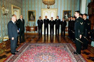 Incontro con una delegazione di Allievi dell'Accademia Navale di Livorno, in servizio di Guardia d'Onore al Palazzo del Quirinale