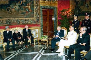 Il Presidente della Repubblica riceve il Comm. Igino Achilli, Presidente dell'Associazione Nazionale Famiglie dei Caduti e Dispersi in Guerra