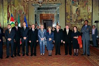 Ricevimento per i Capi di Stato e le Alte Cariche Istituzionali partecipanti al Giubileo dei Governanti e dei Parlamentari, Palazzo del Quirinale