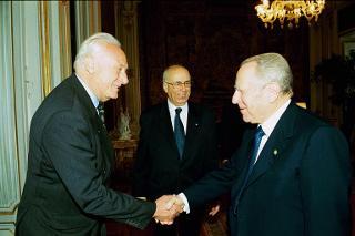 Incontro con Luigi Vittorio Ferraris e Erich B. Kusch, Presidenti del Centro italo-tedesco Villa Vigoni e con Aldo Venturelli, Segretario generale del Centro