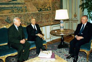 Incontro con Luigi Vittorio Ferraris e Erich B. Kusch, Presidenti del Centro italo-tedesco Villa Vigoni e con Aldo Venturelli, Segretario generale del Centro
