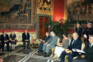 Incontro con Gerardo Bianco, Presidente dell'Associazione Nazionale per gli Interessi del Mezzogiorno d'Italia e della Società Magna Grecia, con i componenti i Consigli Direttivi delle due associazioni