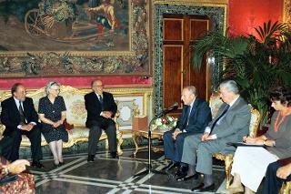 Incontro con Gerardo Bianco, Presidente dell'Associazione Nazionale per gli Interessi del Mezzogiorno d'Italia e della Società Magna Grecia, con i componenti i Consigli Direttivi delle due associazioni