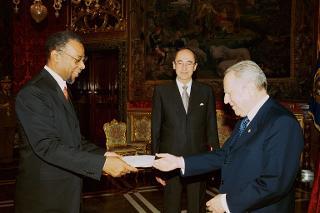 S.E. Sig. Ransford A. Smith, nuovo Ambasciatore della Giamaica: presentazione delle Lettere credenziali, Palazzo del Quirinale