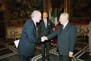 S.E. Sig. Arturo Gangotena Guarderas, nuovo Ambasciatore dell'Ecuador: presentazione delle Lettere credenziali, Palazzo del Quirinale