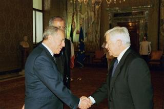 Incontro e successiva colazione in onore del Presidente della Repubblica di Slovenia, S.E. il Signor Milan Kucan
