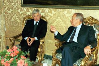 Incontro e successiva colazione in onore del Presidente della Repubblica di Slovenia, S.E. il Signor Milan Kucan