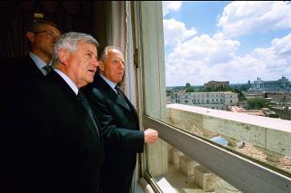 Incontro e successiva colazione in onore del Presidente della Repubblica di Slovenia, S.E. il Signor Milan Kucan