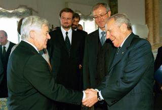Incontro e successiva colazione in onore del Presidente della Repubblica di Slovenia, S.E. il Signor Milan Kucan
