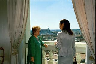 La Sig.ra Franca Ciampi incontra S.A.R. Lalla Meriem, Principessa del Marocco, Palazzo del Quirinale