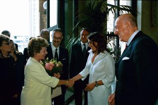 La Sig.ra Franca Ciampi all'inaugurazione della Sala Media per la comunicazione on-line della moda, Roma