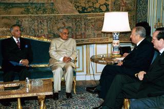 Incontro con il Sig. Atal Bihari Vajpayee, Primo Ministro dell'India, Palazzo del Quirinale