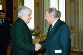 Incontro con il Maestro Renzo Vespignani e il Prof. Giorgio Ciucci, rispettivamente Presidente e Segretario generale dell'Accademia Nazionale di San Luca, Palazzo del Quirinale