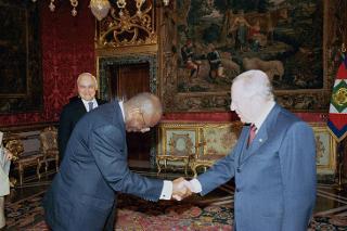 S.E. Sig. Vincent Boule, nuovo Ambasciatore del Gabon: presentazione delle Lettere credenziali, Palazzo del Quirinale
