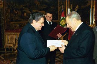 S.E. Sig. Fabrio V. Cossio, nuovo Ambasciatore della Repubblica di Colombia: presentazione delle Lettere Credenziali