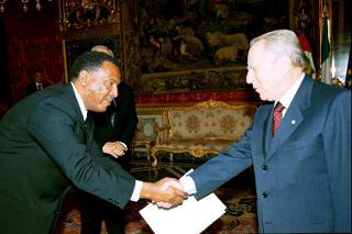 S.E. Sig. Tseggai Mogos Kinfe, nuovo Ambasciatore dell'Eritrea: presentazione delle Lettere credenziali, Palazzo del Quirinale