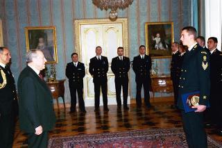 Incontro con una delegazione di Allievi della Scuola Sottufficiali della Marina Militare di Taranto, in servizio di Guardia d'Onore al Palazzo del Quirinale